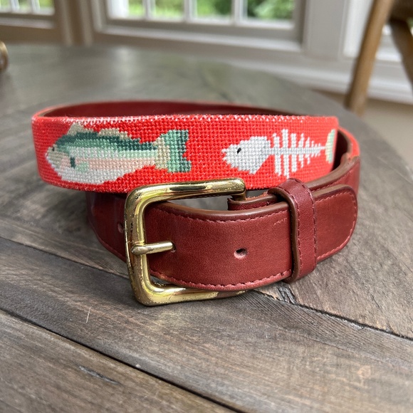 Tucker Blair Accessories Tucker Blair Needlepoint Fish Belt Poshmark